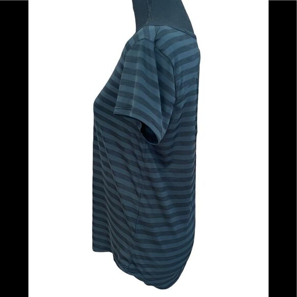 IDEOLOGY tonal gray/ black striped top with cut out back, size S - Picture 2 of 4